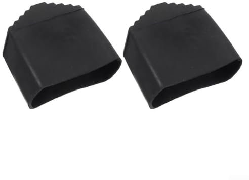 Zoegneer Lot de 2 patins de pieds d'échelle en caoutchouc antidérapant pour escabeau pliable Protection du sol Capuchon de sécurité antidérapant Noir