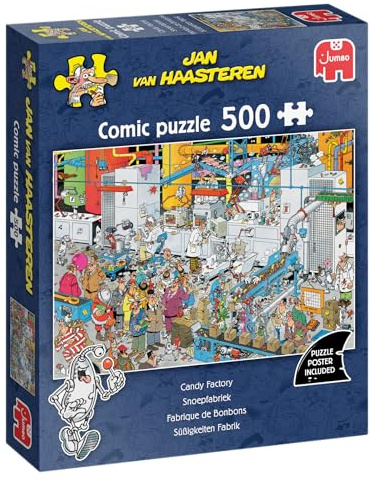 Jan van Haasteren - Süßigkeiten Fabrik 500 Teile Puzzle - Puzzle für Erwachsene