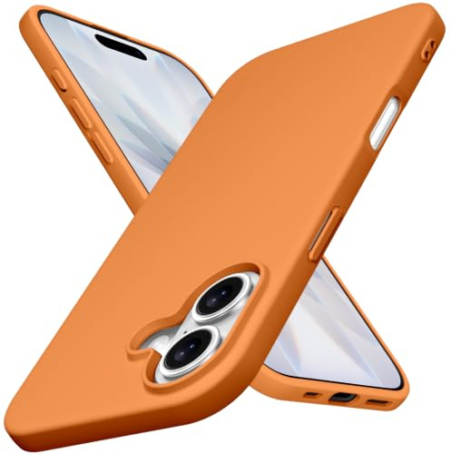 X-level for iPhone 17 Case, Thin Soft Bumper, Orange | Matte Lightweight Anti-Scratch Flexible Gel Protective Phone Cover