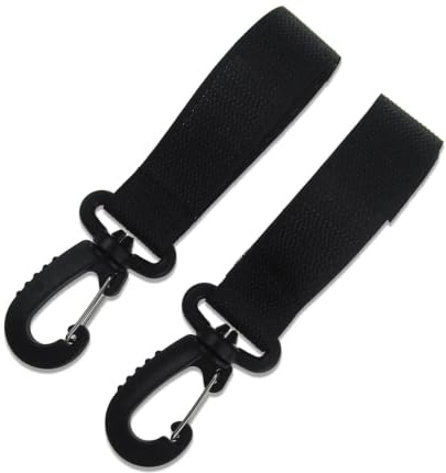 Kinderwagenclips Und Haken – Universelle Klettband Karabiner | Multifunktionale Buggyhalterung, Stabile Schlaufenclips | Sportbuggy Organizer Zubehör, Reisezubehör Für Babyschale Auto