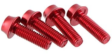 Wolf Tooth | Water Bottle Cage Bolts | Red | Bike Accessories Custom Parts Precision Engineered