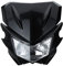 Alamor 12V H4 Lampe De Tête Universelle Moto pour Yamaha Dual Sport Street Fighter Dirtbike - Noir