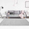Teppich Einfarbig Grau - 120x160 cm - Moderne Flachflor Teppiche Wohnzimmer Jugendzimmer Kinderzimmer