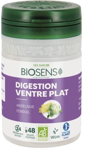 Biosens - Gélule Végétale Digestion Ventre Plat Angélique Fenouil 19 g