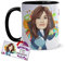 Kembilove Taza Personalizada Caricatura y Nombre – Taza de Café Aquí Bebe la Mejor Profesora del Mundo – Taza de Desayuno para la Oficina para Profesiones
