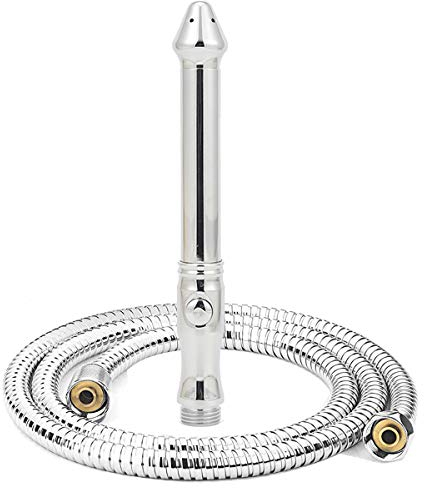 Sistema de manguera y boquilla de enema de ducha con manguera de ducha de mano de 5 pies para kit de limpieza de colon con ducha