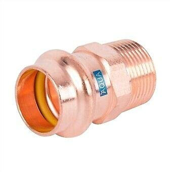 Pressfittings Kupfer V Konturen Alle Varianten Trinkwasser Gas Heizung (Übergang AG, 22x1/2)