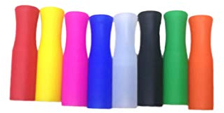 Reusable Straws Tips Silicone Straw Covers Multicolor Food Grade Drinking Straws Tip for Stainless Steel Metal Boba Straws (8pcs)