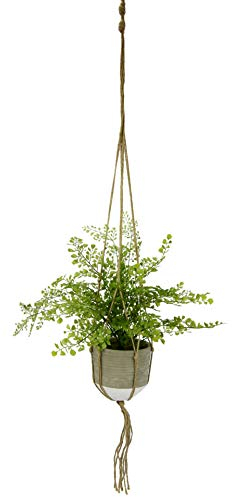 Künstlicher Frauenhaarfarn in Hängeampel Kunst-Pflanze Dekopflanze Pflanze Grünpflanze hängend Blumenampel zum Aufhängen Waldfarn Farnbusch Topfpflanze Unechte Dschungel Strauch Kunstblume