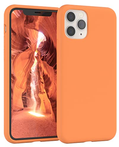 EAZY CASE Premium Silikon Handyhülle kompatibel mit iPhone 11 Pro, Slimcover mit Kameraschutz und Innenfutter, Silikonhülle, Schutzhülle, Bumper, Handy Case, Hülle, Softcase, Orange