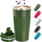 Big seller Coffee Cup, Vacuum Reusable Leakproof Double Wall Coffee Cup, Insulation Stainless Steel Eco-Friendly Travel Office Mug for Hot Coffee Tea and Cold Drinks, 17oz/500ml, Green