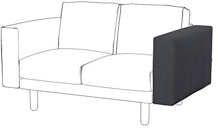 Soferia Sofabezug Kompatibel Mit Norsborg Rückenlehne Bezug Sofaüberzug Sofaüberwurf Sofaschoner Cover Kunstleder Lederoptik Wasserabweisend Pflegeleicht Antiallergisch Eco Leather Grau Anthrazit