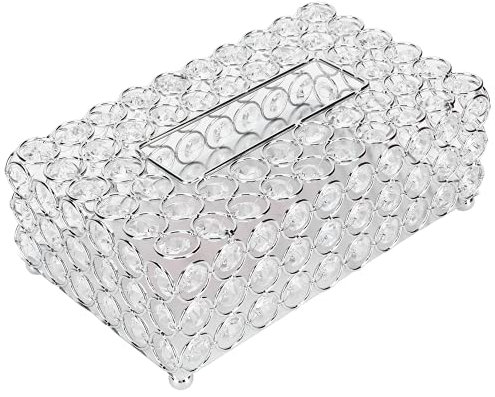 Gatuxe Elegant, Modisch Kristall-Tissue-Box, Rechteckig, Eisen, Kristall, Defult