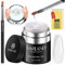 Saviland Builder Gels with Air Cushion Design, Clear Hard Gel for Nails Extension, Builder Base Nail Gel & Strengthener Gels Nail Art Manicure Set with 100pcs Nail Forms and Acrylic Brush