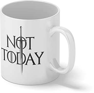 Not Today Game Of Thrones Arya Stark Tasse blanche Café Mug