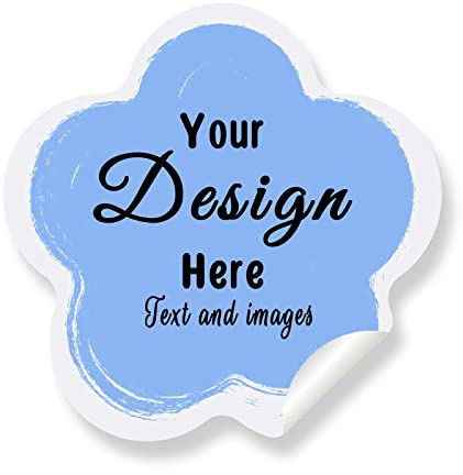 SXLONG Personalisierte Klebeetiketten Aufkleber Etiketten, 500 Etiketten benutzerdefinierte Aufkleber mit jedem Design, Bild, Logo-Text, benutzerdefinierte Aufkleber für Firmenlogos(Blume)