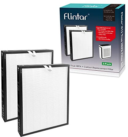 Flintar Vital 200S True HEPA Replacement Filter, Compatible with LEVOIT Vital 200S Air Purifier, H13 True HEPA + Activated Carbon Replacement filter, Part # Vital 200S-RF, 2-Pack