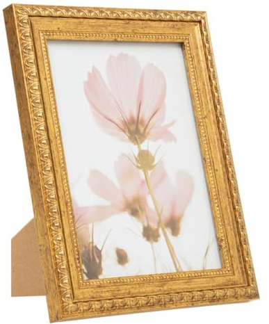 Atmosphera - Bilderrahmen Matheu lz und Glas - goldfarben - 13x18 cm - Golden