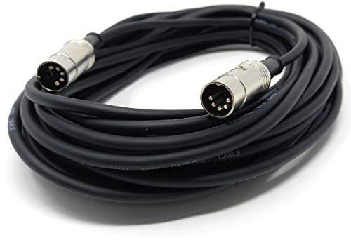 DRUT 10m MIDI Male to Male Lead 5 pin DIN Shielded Flexible for Computer Synth Keyboard Effects Music Instruments Audio Cable 33ft