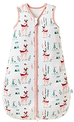 Baby Schlafsack 1.0 Tog 100% Baumwolle Ganzjahres Schlafsack Babyschlafsack Kinder, 1.0 Tog für Jungen und Mädchen 67CM/Baby Höhe 70-80cm