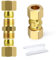 ERGAOBOY 2 pezzi 8mm OD x 8mm OD raccordi per tubi di compressione in ottone, Heay Duty raccordo di compressione in ottone