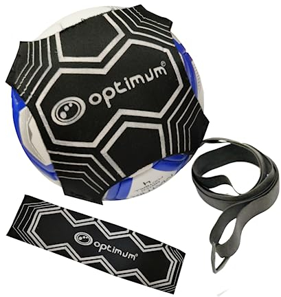 Optimum Fußball-Kick-Fußballtrainer, freihändiges Solo-Training, verstellbares Fußball-Trainingsgerät, passend für Bälle in verschiedenen Größen, 3er, 4er und 5er Jahre, mit verstellbarem Verschluss