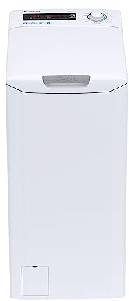 Candy Smart Inverter Lavatrice 7 Kg, Carica dall'Alto, Libera Installazione, Classe A, 1400 Giri, Connettività NFC, Rilevatore Kg, Partenza Ritardata, 41 x 60 x 86 cm, Bianca - CSTG 47TMV5/1-11