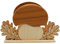 Dekohelden24 Holz Serviettenhalter/Serviettenspender als Pilz in Natur, Maße ca. 13 x 4 x 8 cm.