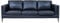 Valencia 3-Sitzer Ledersofa Schwarz – Hochwertiges Echtleder Sofa – Skandinavisches Design, Taschenfederkern, Metallfüße, Abnehmbares Sitzkissen, Modern & Elegant für Wohnzimmer