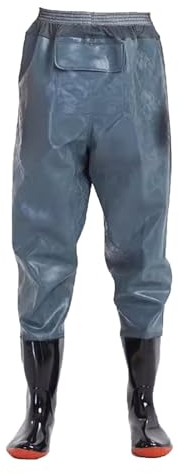 Stivali A Coscia da Pesca Trampolieri da Pesca a Mezza Cintura in PVC, trampolieri da Caccia all'aperto con Stivali Antiscivolo Resistenti all'abrasione (Color : Blue, Size : 41 EU)