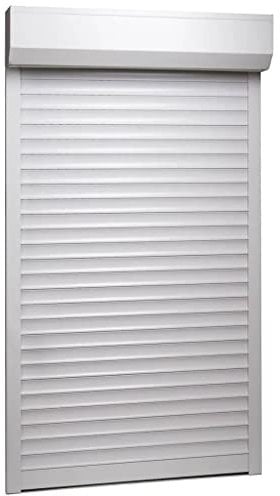 NITCA Tapparella Avvolgibile,Avvolgibile Tapparelle,Tapparella a Doppio,Design a Strisce Trasparenti,Personalizzala con la Taglia Giusta e Le tue Misure corrette,in Alluminio, Bianco 100 x 210 cm