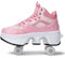 2 in 1 Shoes with Wheels Multifunctional 4 Wheel Shoes with Roller Skates Moulding Shoes for Men Women and Children,40