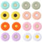 SUNNYCLUE 1 boîte de 16 perles en Silicone en Forme de Marguerite - Perles Focales en Silicone - Rose Mignonne - Grosses Perles D'Espacement en Caoutchouc - Double Face - en Vrac pour Stylos à Perles,