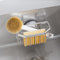 TAILI Silver Sponge Holder for Kitchen Sink with Strong Sucion Cup, Dish Sponge Holder Removable, Rustproof Aluminum Sink Caddy for Brush,Stopper Dishcloth and Scraper