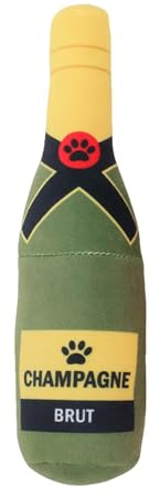 GEDOX Puppy Teething Toys - Wine Bottle Dog Toy | Champagne Shape Dog Squeaky Chew Toys | Interactive Dog Chew Toy For Small Medium And Large Dogs - Present Festival Reward