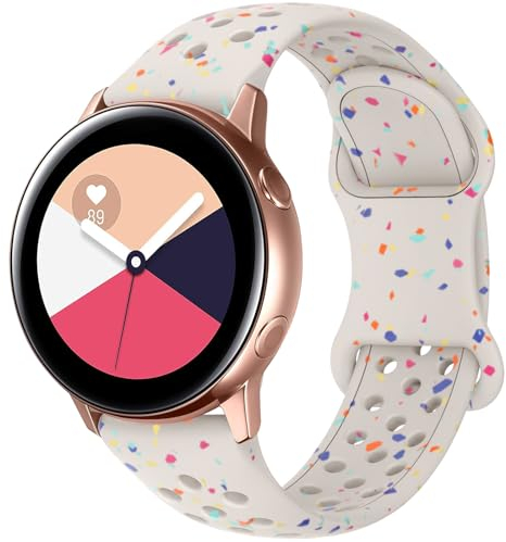 Unbeinst Kompatibel Mit Samsung Galaxy Watch 4/5/6 Armband, 40mm/44mm Classic 42mm/46mm, 5 Pro Silikon Armbänder Uhrenarmband Sportarmband für Damen