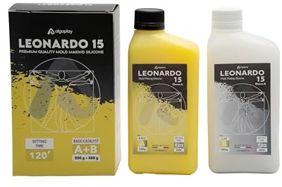 Leonardo 15 Silicone - Gomma siliconica di altissima qualità, specifica per realizzare stampi che riproducono fedelmente anche i più piccoli dettagli. Confezione da 500 g.