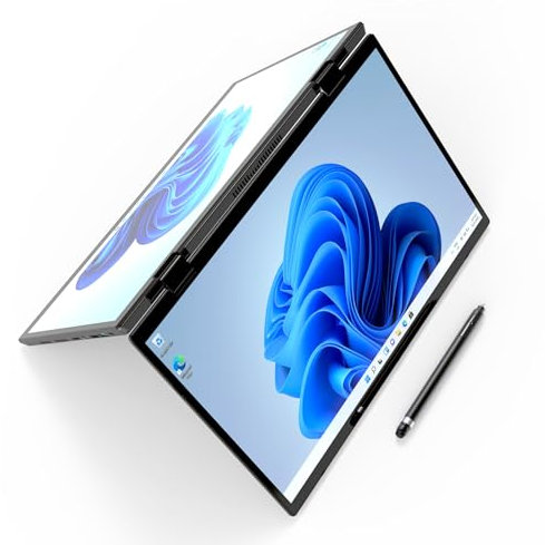 Tuofudun 360° YOGA 2 in 1 Laptop InteI N95, 10.5 Inch IPS Dual Touch Screen, 16GB DDR4 1TB SSD, Convertible Tablet PC Win11 Pro