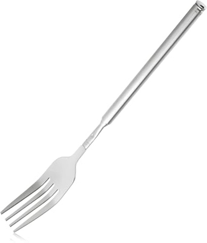 Lotsdonxia Extendable Stainless Steel Fork Easy to Clean Barbecue and Toasting Fork for Outdoor and Kitchen Use for Grilling, Fruits, and Desserts 8.7~25.3inch