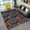 Optical Illusion 3D Flanell Moderner Wohnzimmer Teppich Geometrisches Visuelles Spiel Jungen Teenager Gamer Schlafzimmer Teppich E-Sports Zimmer Teppich Dekoration Innenteppich, 140x200 cm, Color 6