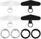 JJUNW 4 Stück Handy Handykette Pads, Universal Telefon Halteband Patch mit 4 Metall Federring, Phone Tether Tabs Dreieck Telefon Patch Handy Lanyard Patch für Smartphones