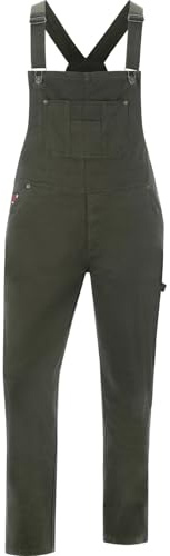 Jan Vanderstorm Herren Latzhose Kearon mit vielen Taschen | Elastikeinsätzen | Baumwoll-Mischung | große Größen L-7XL Oliv, 3XL (XXXL) - 66