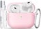 TNSNK Hülle für AirPods Pro 2/1. Gen with Cleaner Kit, Silikon Protection Case for Apple Airpods Pro 2019 (2023 USB-C/Lightning Cable) with Keychain [Support Wireless Charging]-Light Pink 1