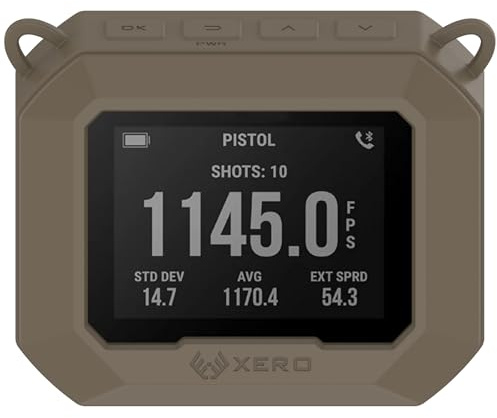 Silikon-Schutzhülle für Garmin Xero C1 Pro, stoßfeste Abdeckung mit Haken & Lanyard Ports, Anti-Scratch Timer Case für Xero C1 Pro Zubehör (Braun)