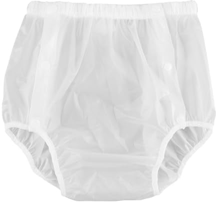 JAYIOLA Inkontinenz Überhose Schutzhose Wasserdichte Schlupfhose Windelüberhose Aus Weichem TPU mit Elastischem Bund für Erwachsene Zur Täglichen Pflege, Frosted L