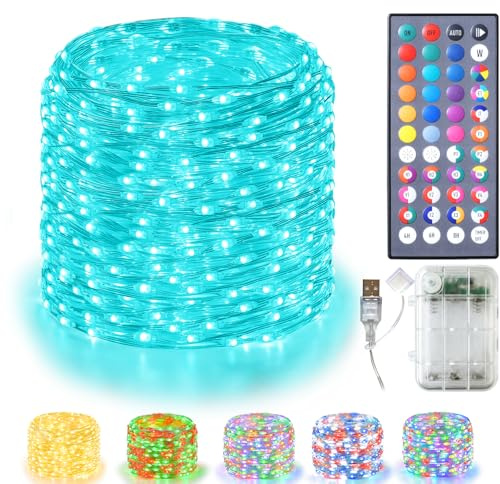 Vimlits Lichterkette 34 Farbwechsel Lichterkette mit Fernbedienung, 10m 100 LED
