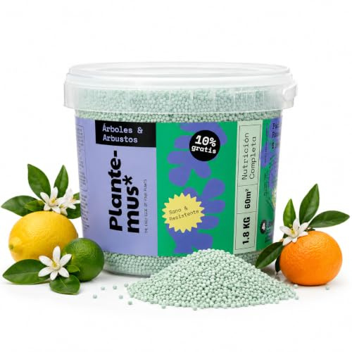 PLANTEMUS Concime per Alberi, Arbusti, Siepi e Piante da Esterno, Nutrizione Completa per la Vegetazione Esterna, Concime Granulare, 1.8 KG