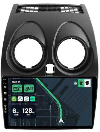 KECONSING [6G+128G] IPS 9 Android 15 Autoradio Für Nissan Qashqai J10 2008-2014 mit navi Octa Core-[Eingebauter 4G LTE/DAB+/CarPlay/Android Auto/DSP/Mirror Link/GPS Navi/Bluetooth 5.0/HDMI