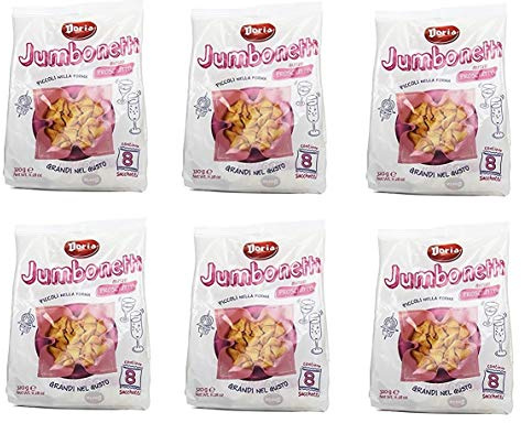 6x Doria Schinken kekse Jumbonetti Salzgebäck 320Gr in 8 Portionstüten á 40g