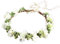 OULII Damen Blumenstirnband Blumenkrone Blumenkranz für Muttertag Hochzeit Party Strand (Weiß)